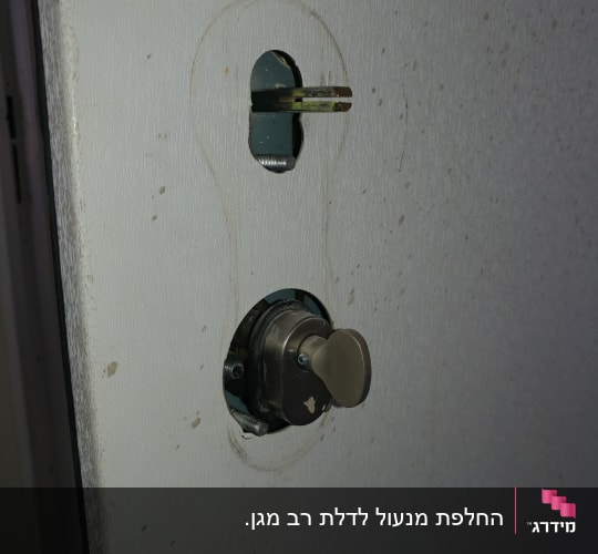 מנעול דלת עם ידית מתכת